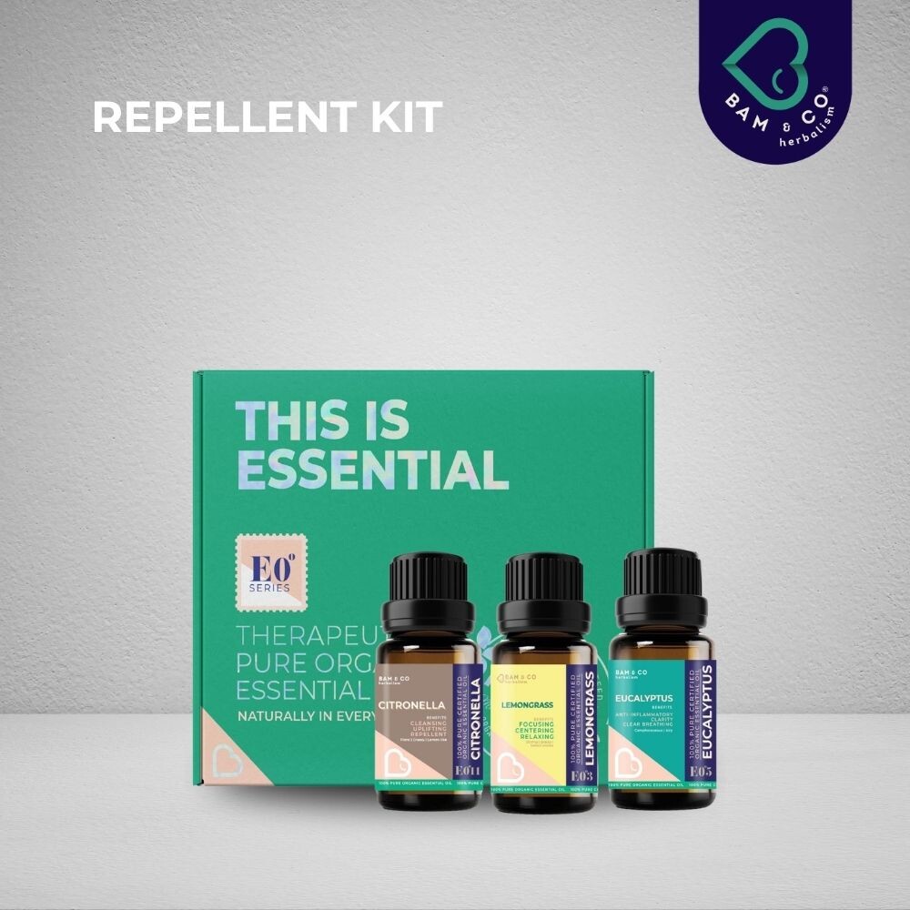 BAM & CO Essential Repellent Kit Organic Essential Oil – 3 Types of Oil 5ml / 10ml